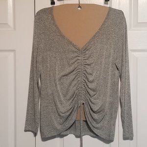 Long Sleeved drawstring ruched top
